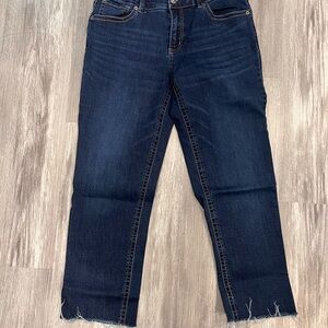 Stylish Dark Blue Cropped Women's Jeans